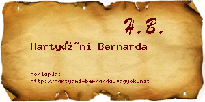 Hartyáni Bernarda névjegykártya